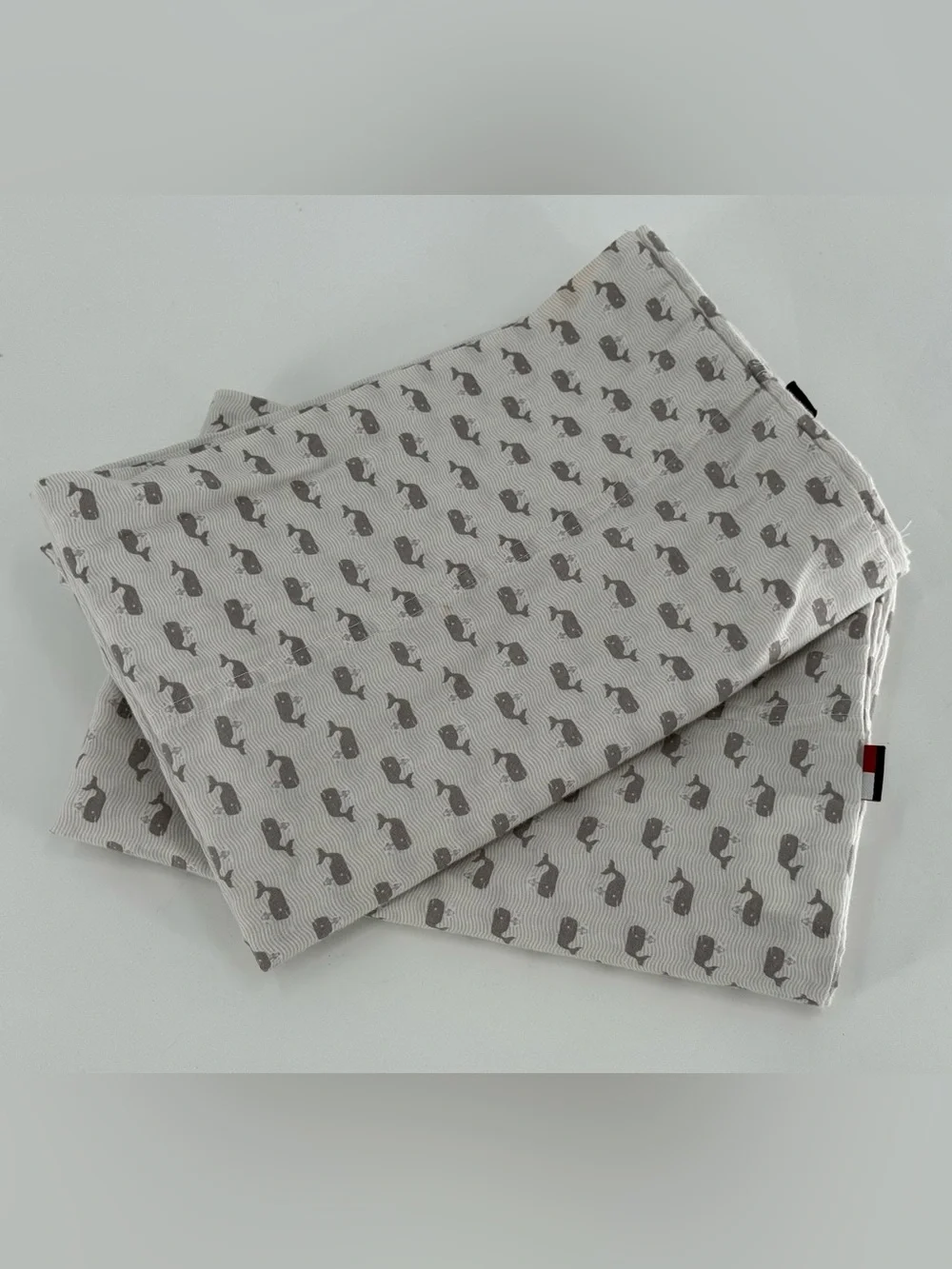 2 Tommy Hilfiger Standard Pillow Cases Shams Whales